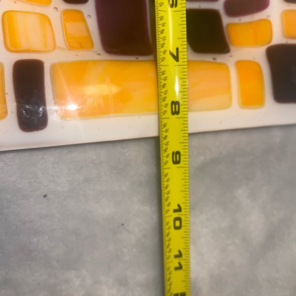 Vtg fused art glass plate bowl with no chips or cracks - Picture 4 of 5